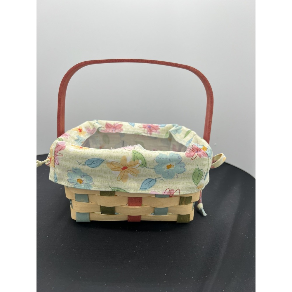 Longaberger Buds & Blossoms Med Berry Basket w/Handle, 2008 Combo